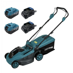 Аккумуляторная газонокосилка PROFI-TEC EcoCut 43 Lite (2&times;PT2040EP (4.0 Ач), 2&times;зарядное устройство)