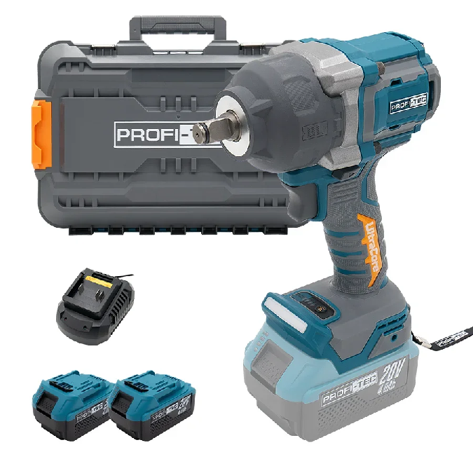 Аккумуляторный гайковерт PROFI-TEC PPTW11020 UltraCore (2&times;PT2040EP (4.0 Ач), зарядное устройство)