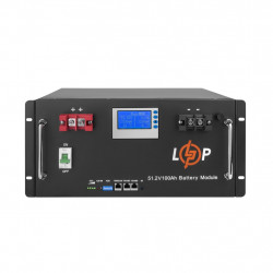 Аккумулятор LP LiFePO4 48V (51,2V) - 100 Ah (5120Wh) (Smart BMS 100A) с LCD RM RS485/CAN
