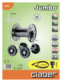 Тележка для поливочного шланга Claber Jumbo 8900 1/2-165м (8900) заказать