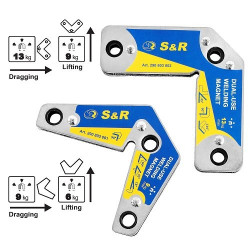 Набор сварочных магнитов S&R 2шт. ( 9кг и 13кг) не дорого