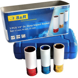 Набір торцевих головок S&amp;R 1/2, 3 шт. фото