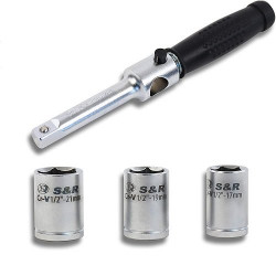 Динамометричний ключ із торцевими головками S&amp;R 1/2&quot; 70-170 Hm в Україні