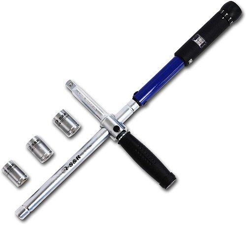 Динамометричний ключ із торцевими головками S&amp;R 1/2&quot; 70-170 Hm
