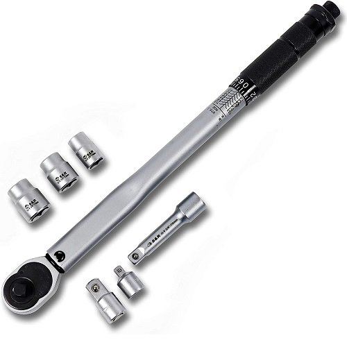 Динамометричний ключ із торцевими головками S&amp;R 3/8&quot; 19-110 Hm