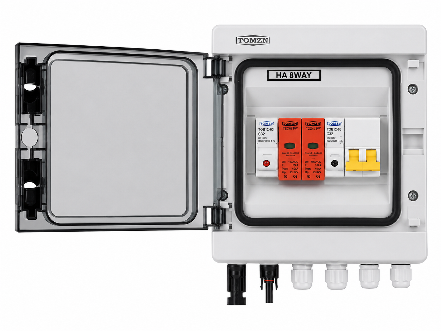 Готовый щиток защиты на 1 MPPT TOMZN TOPV8-1-1 (DC600V/Fuse 25A)