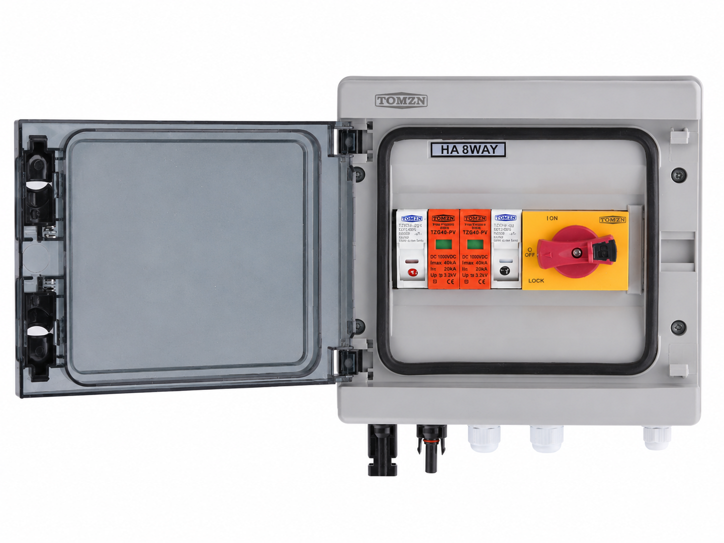 Готовый щиток защиты на 1 MPPT TOMZN TOPV8-1-1 (DC1000V/Fuse 25A)