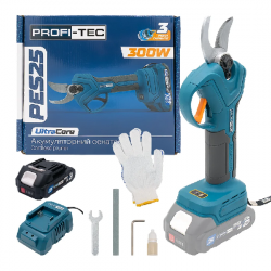 Акумуляторний секатор PROFI-TEC PES25 UltraCore (1&times;PT2020MP (2.0 Аг), зарядний пристрій) 