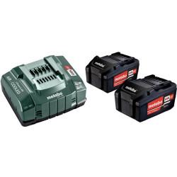 Комплект Metabo CAS 2 акумулятора Li-Power 18В 5,2Ач + зарядне ASC 145 12-36В