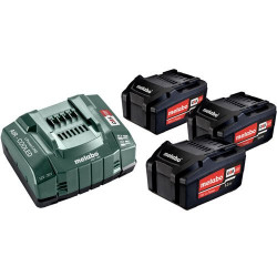 Комплект Metabo CAS 3 акумулятора Li-Power 18В 5,2Ач + зарядне ASC 145 12-36В